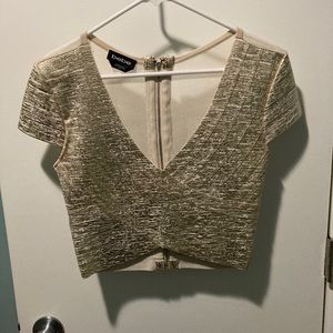 Bebe gold crop top. Size medium.